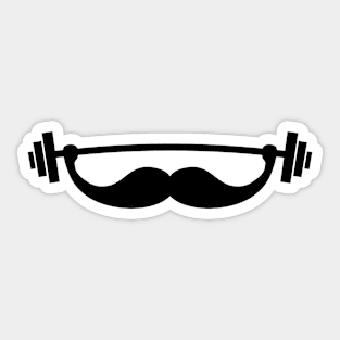 Funny Fitness Mustache / Beard Sticker